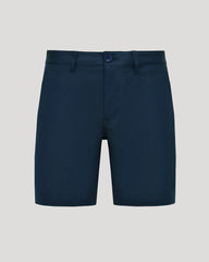 7" Navy Linen Shorts