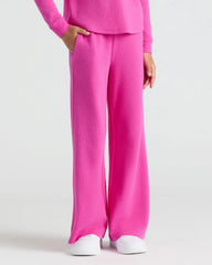Girls Waffle Wide Leg Pants 3-Pack
