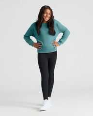 Girls Black & Stormcloud Slouch Pullover Crew 2-Pack