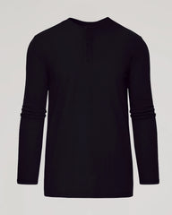 Black Tall Classic Long Sleeve Henley
