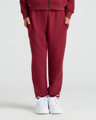 Girls Deep Emerald & Dark Maroon Relaxed Joggers 2-Pack