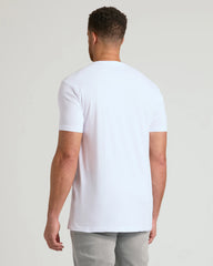 White Short Sleeve Tall Classic V-Neck 3-Pack