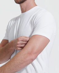 All-White Tall Straight Hem Crew Neck T-Shirt 6-Pack