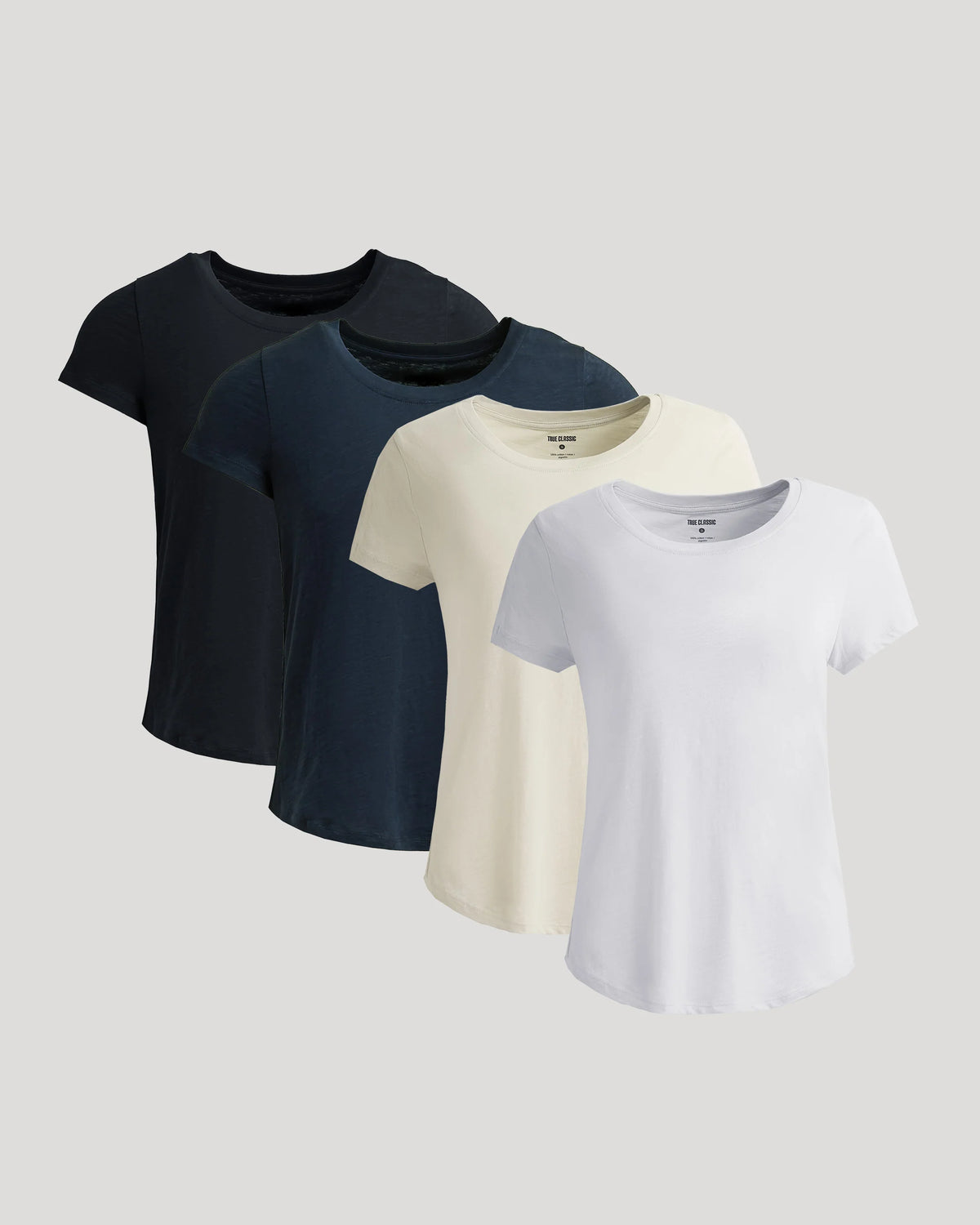 Womens Staple Slub Scoop Neck Tee 4-Pack