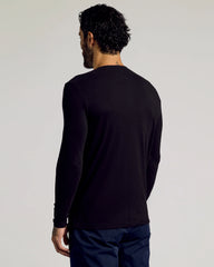 Black Tall Classic Long Sleeve Henley