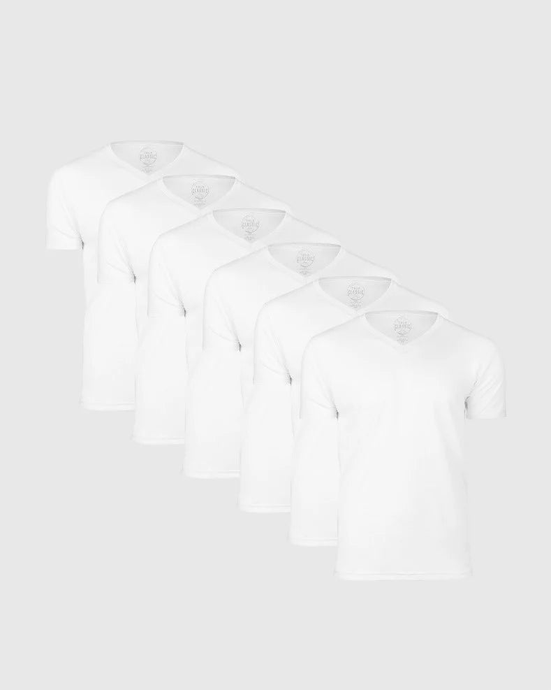 White Classic V-Neck 6-Pack