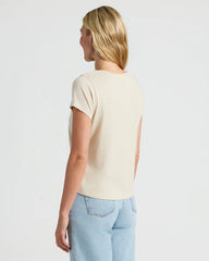 Womens Oatmeal Slub Scoop Neck Tee 4-Pack