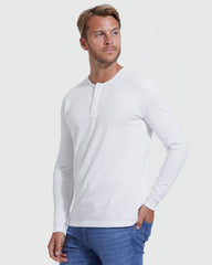 All White Classic Henley 3-Pack