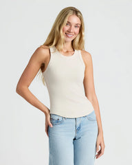 Womens Ribbed High Neck Tank 6-Pack