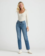 Womens Ribbed Long Sleeve Scoop Neck Tee 3-Pack