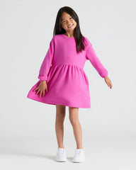 Girls Long Sleeve Fleece Dress 2-Pack