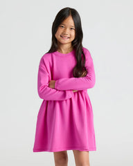 Girls Long Sleeve Fleece Dress 2-Pack