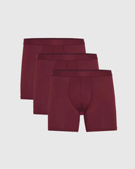 Burgundy Boxer Briefs 3-Pack