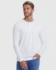 All White Classic Henley 3-Pack
