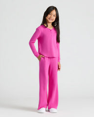 Girls Waffle Wide Leg Pants 3-Pack