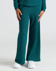 Girls Waffle Wide Leg Pants 3-Pack
